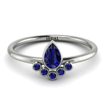 Pear Shaped Stacking Sapphire Ring - Brianna No. 75 image 1