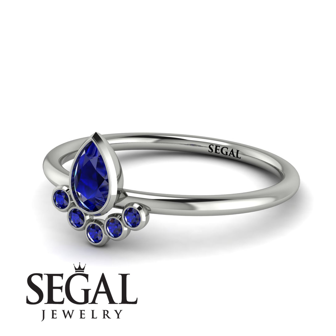 Pear Shaped Stacking Sapphire Ring - Brianna No. 75