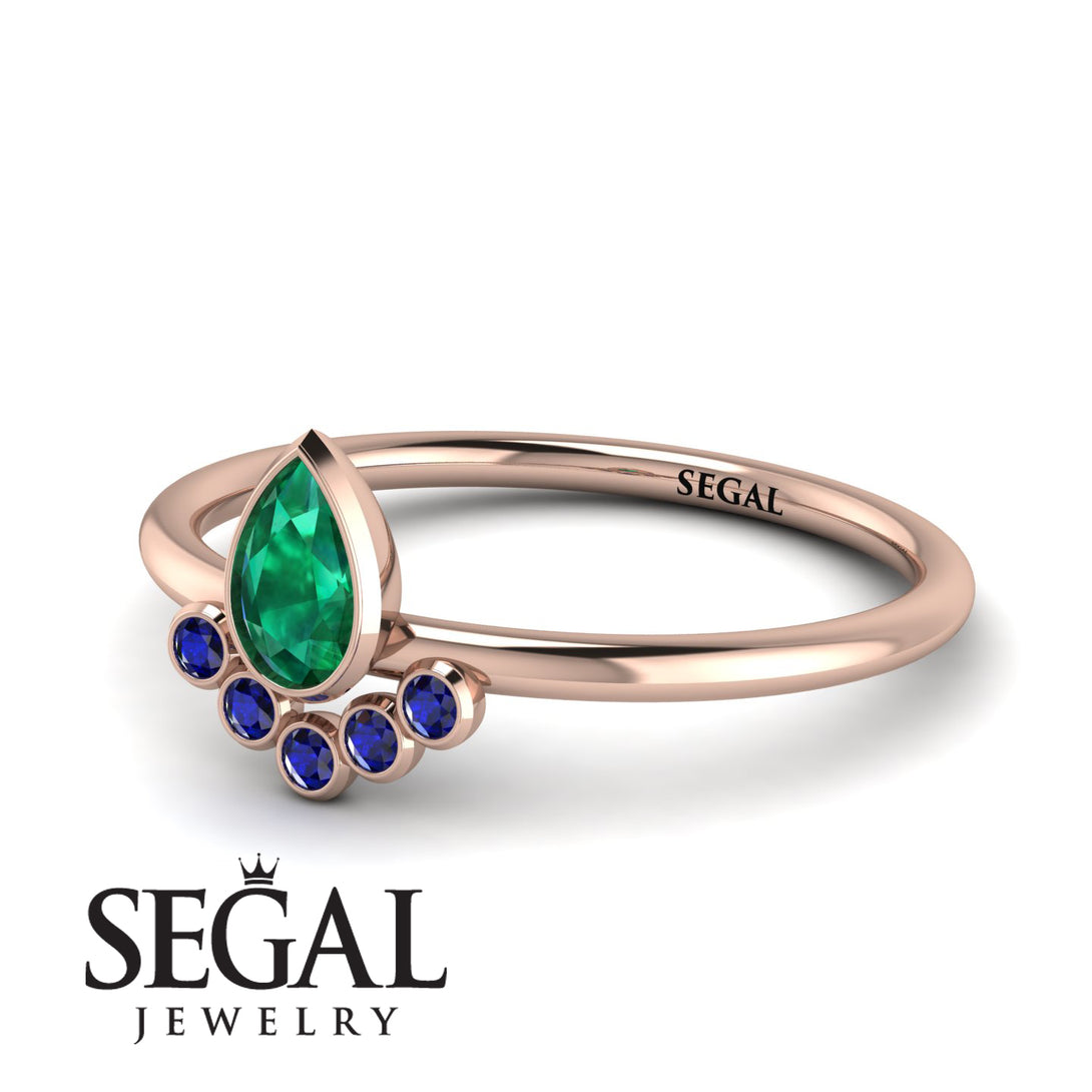 Pear Shaped Stacking Sapphire Ring - Brianna No. 65