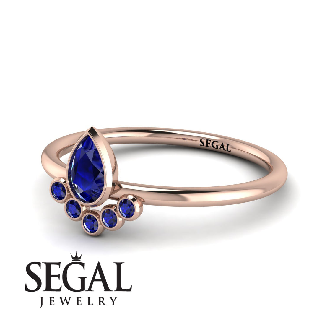 Pear Shaped Stacking Sapphire Ring - Brianna No. 74