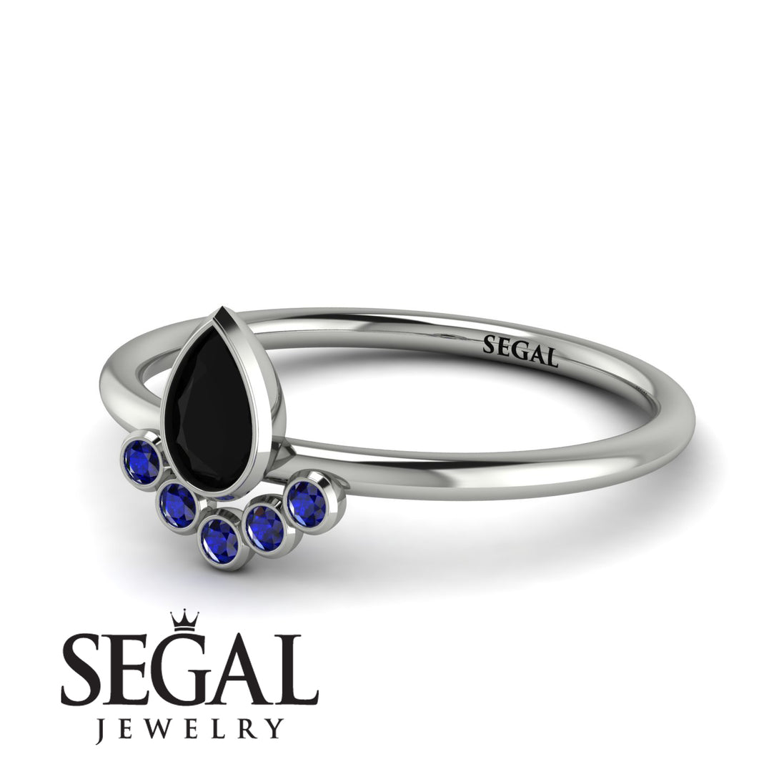 Pear Shaped Stacking Sapphire Ring - Brianna No. 69