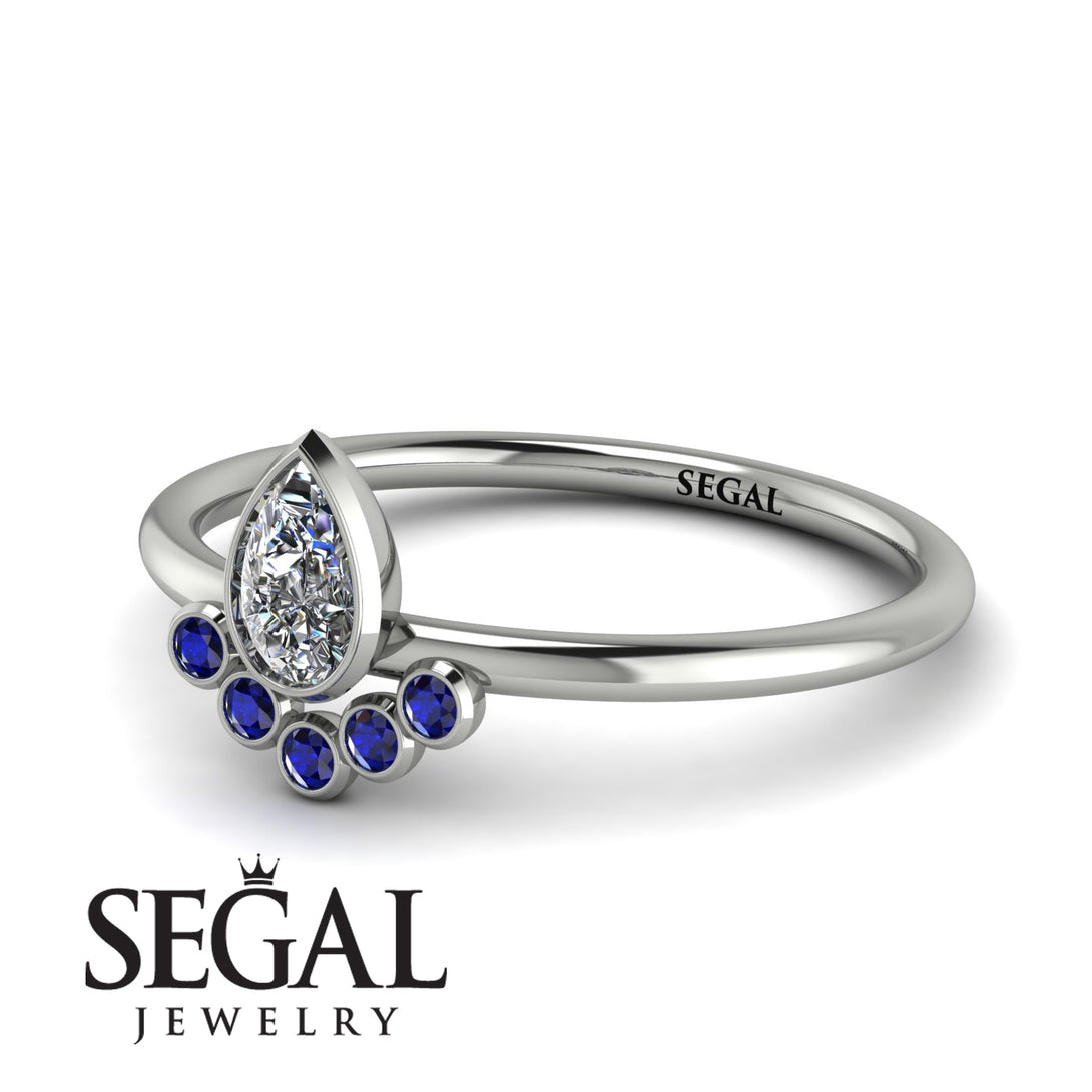 Pear Shaped Stacking Sapphire Ring - Brianna No. 63