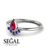 Pear Shaped Stacking Sapphire Ring - Brianna No. 72 image 2