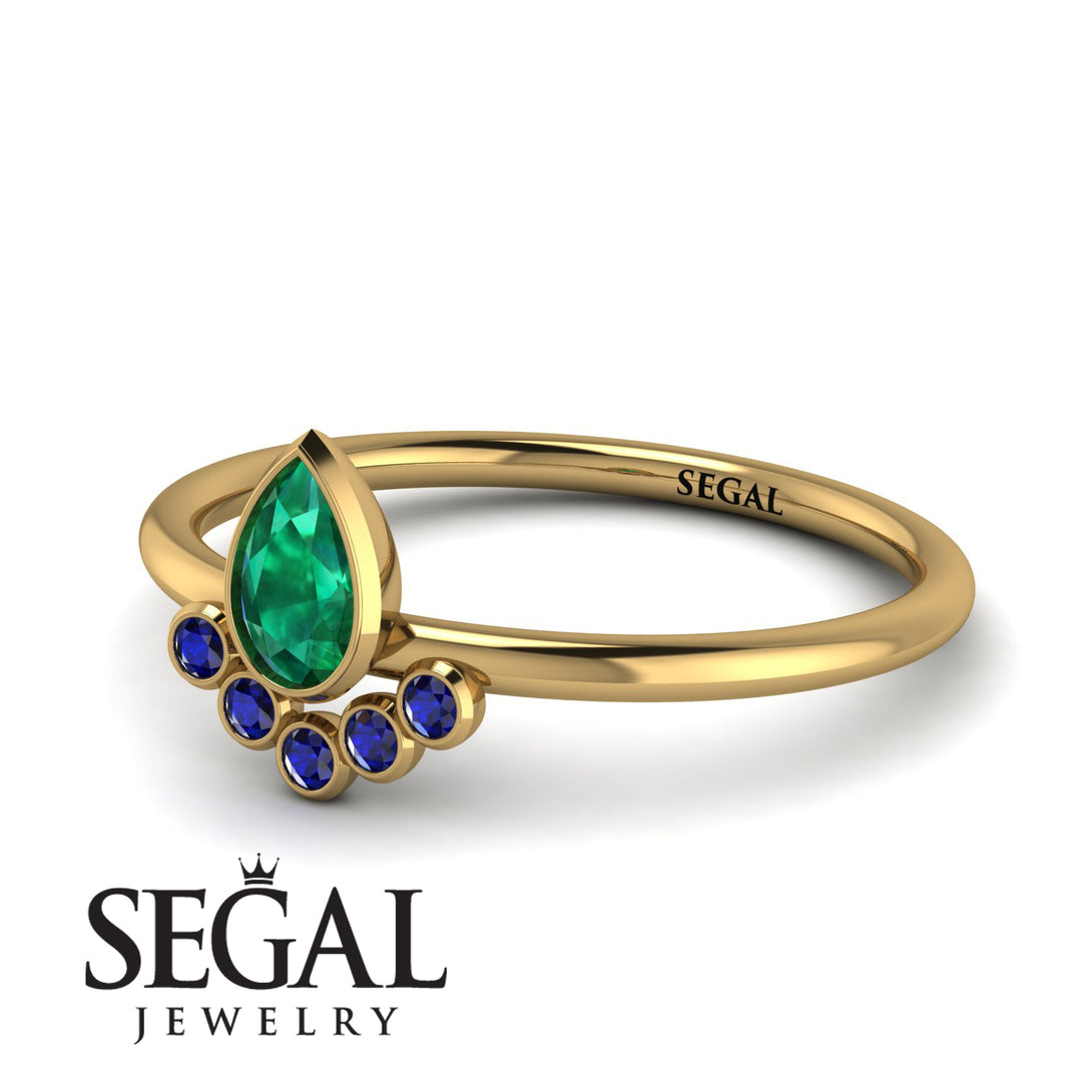 Pear Shaped Stacking Sapphire Ring - Brianna No. 64