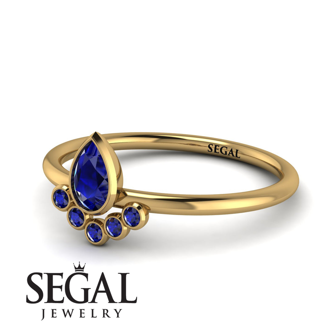 Pear Shaped Stacking Sapphire Ring - Brianna No. 73