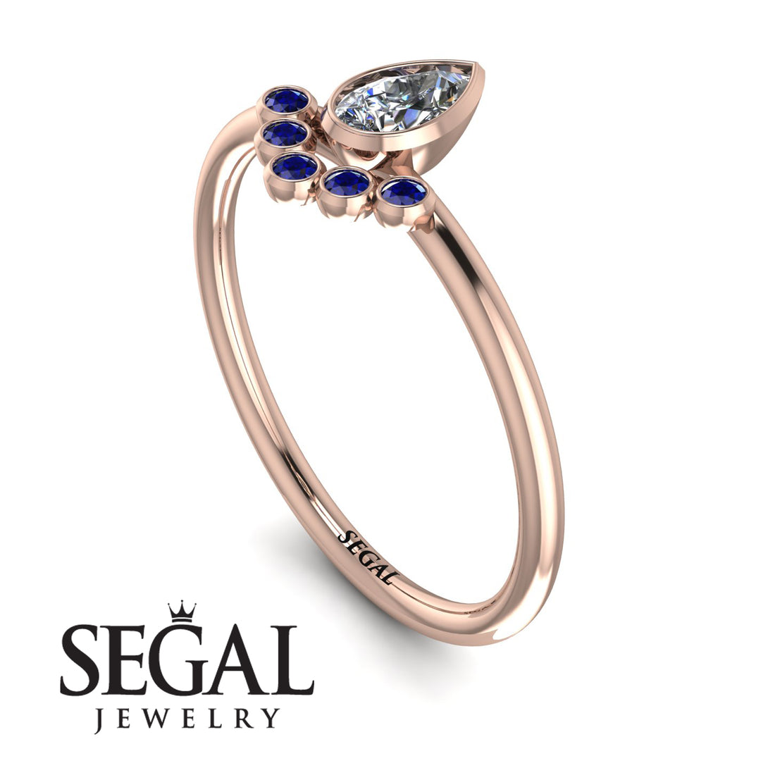 Pear Shaped Stacking Sapphire Ring - Brianna No. 62