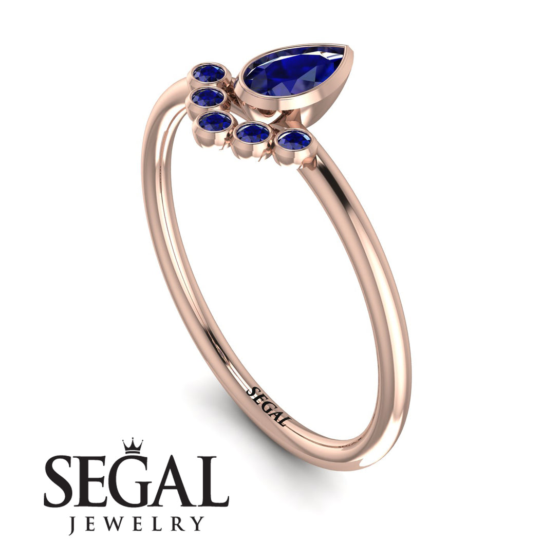 Pear Shaped Stacking Sapphire Ring - Brianna No. 74