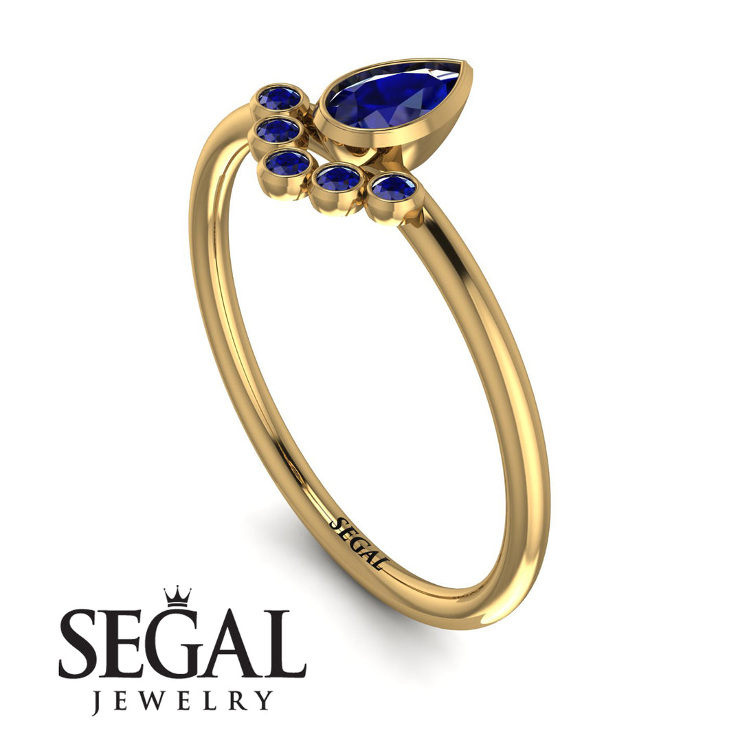 Pear Shaped Stacking Sapphire Ring - Brianna No. 73