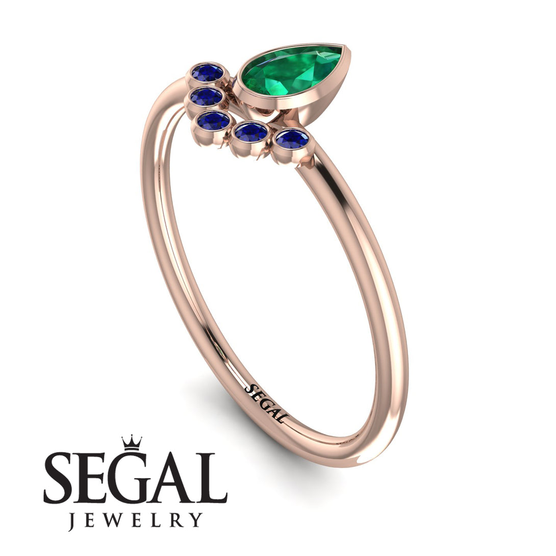Pear Shaped Stacking Sapphire Ring - Brianna No. 65