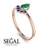 Pear Shaped Stacking Sapphire Ring - Brianna No. 65