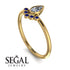 Pear Shaped Stacking Sapphire Ring - Brianna No. 61
