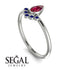 Pear Shaped Stacking Sapphire Ring - Brianna No. 72 image 3