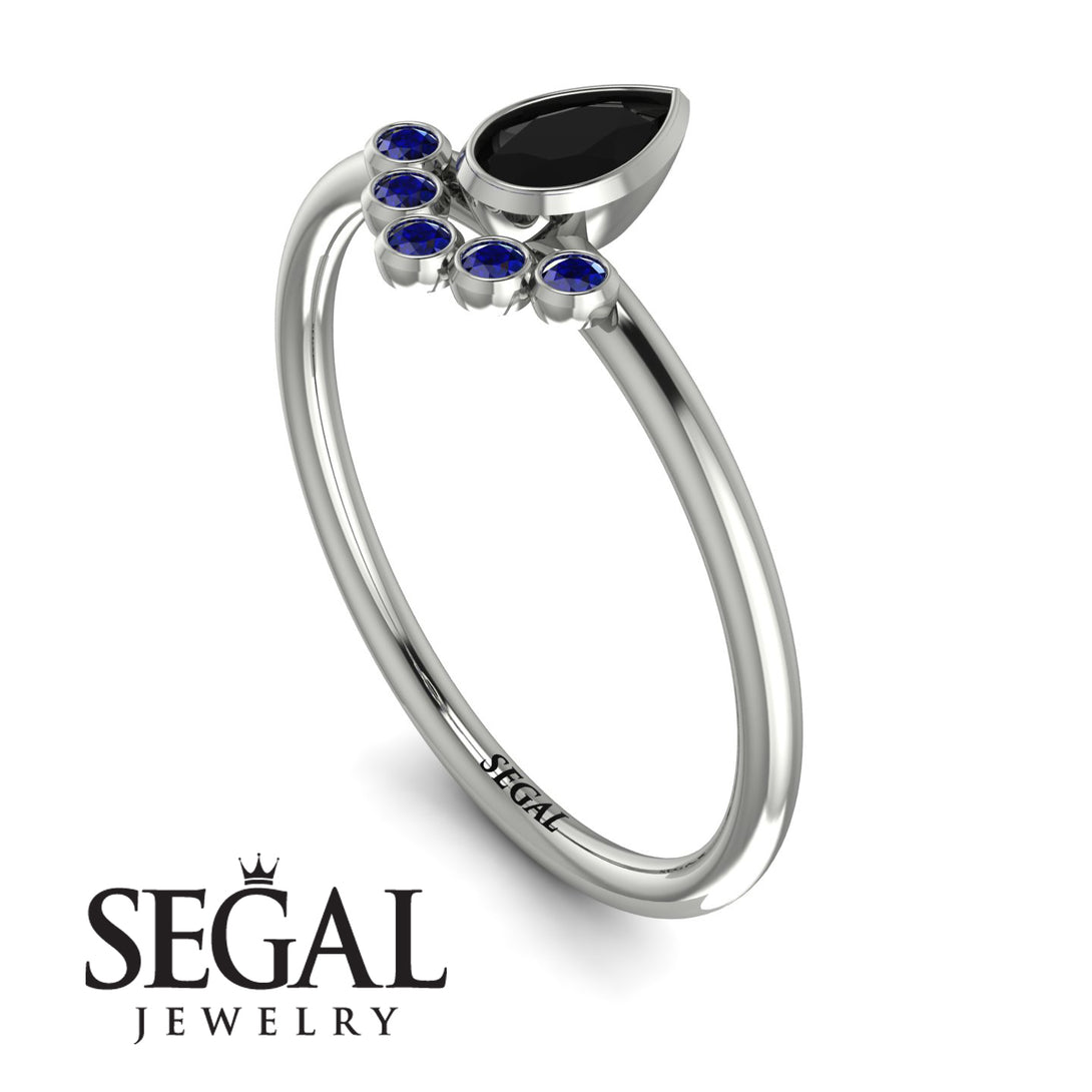 Pear Shaped Stacking Sapphire Ring - Brianna No. 69
