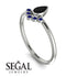 Pear Shaped Stacking Sapphire Ring - Brianna No. 69 image 3