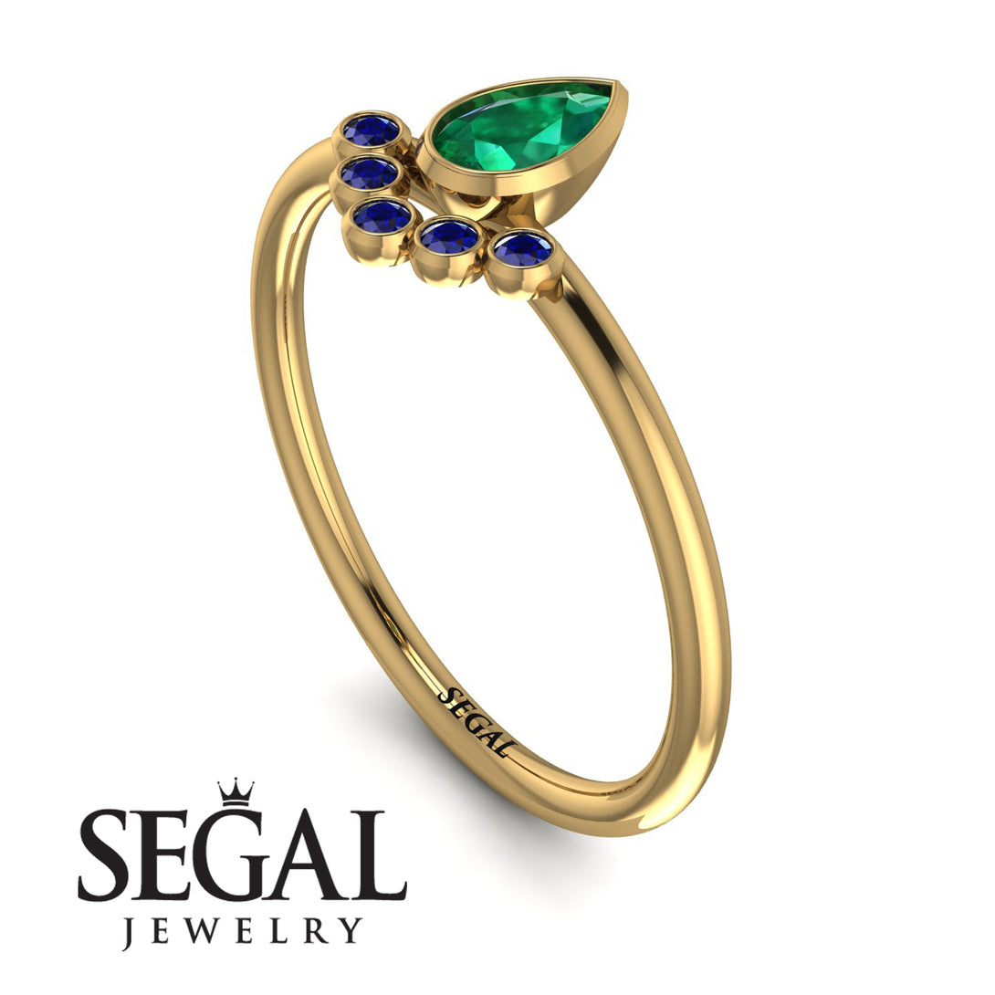 Pear Shaped Stacking Sapphire Ring - Brianna No. 64