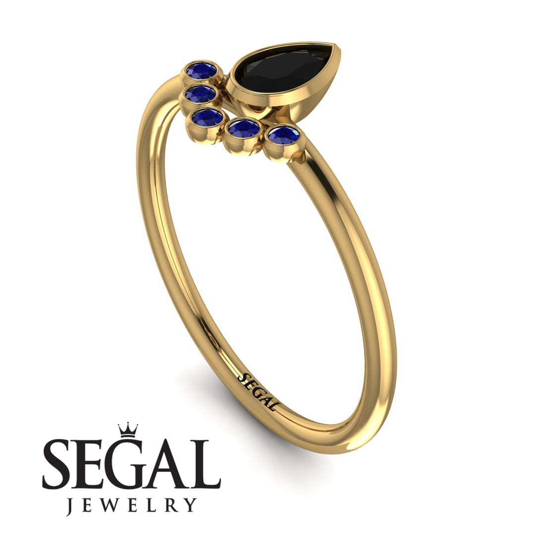 Pear Shaped Stacking Sapphire Ring - Brianna No. 67