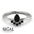 Pear Shaped Stacking Black Diamond Ring - Brianna No. 39 image 10