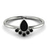 Pear Shaped Stacking Black Diamond Ring - Brianna No. 39 image 1