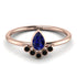 Pear Shaped Stacking Black Diamond Ring - Brianna No. 44