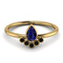 Pear Shaped Stacking Black Diamond Ring - Brianna No. 43 image 1