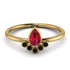 Pear Shaped Stacking Black Diamond Ring - Brianna No. 40 image 1