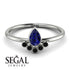 Pear Shaped Stacking Black Diamond Ring - Brianna No. 45 image 10