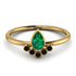 Pear Shaped Stacking Black Diamond Ring - Brianna No. 34