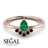 Pear Shaped Stacking Black Diamond Ring - Brianna No. 35 image 10
