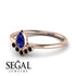 Pear Shaped Stacking Black Diamond Ring - Brianna No. 44