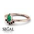 Pear Shaped Stacking Black Diamond Ring - Brianna No. 35