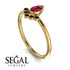 Pear Shaped Stacking Black Diamond Ring - Brianna No. 40 image 3