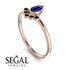 Pear Shaped Stacking Black Diamond Ring - Brianna No. 44 image 3