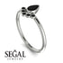 Pear Shaped Stacking Black Diamond Ring - Brianna No. 39 image 3