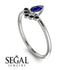Pear Shaped Stacking Black Diamond Ring - Brianna No. 45 image 3