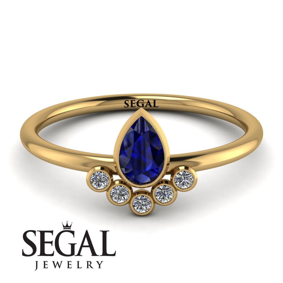 Pear Shaped Stacking Diamond Ring - Brianna No. 13