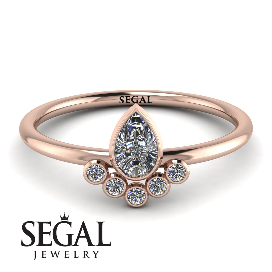 Pear Shaped Stacking Diamond Ring - Brianna No. 2