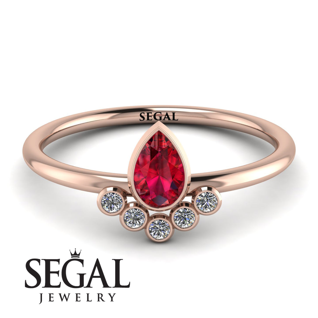Pear Shaped Stacking Diamond Ring - Brianna No. 11
