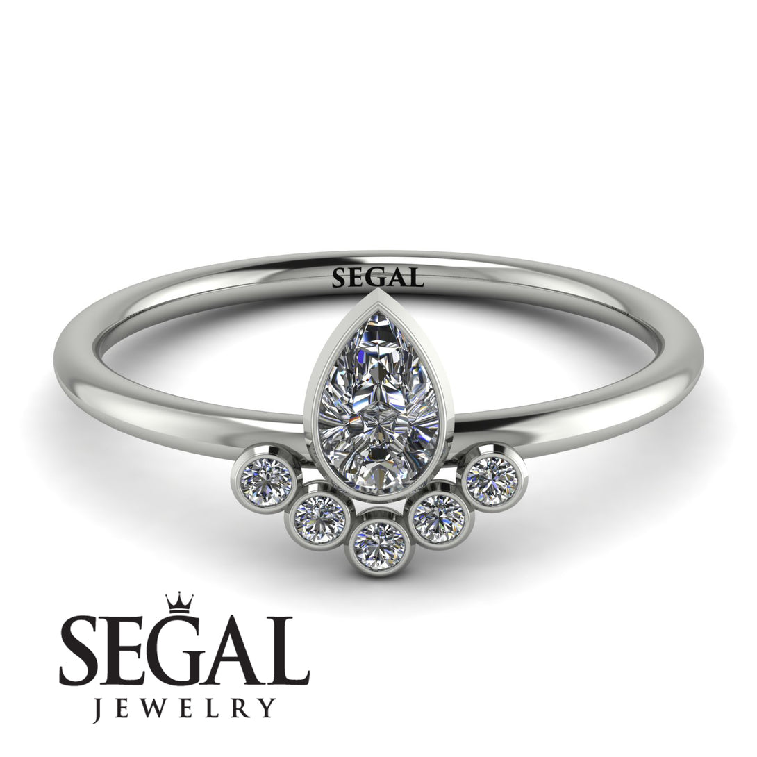 Pear Shaped Stacking Diamond Ring - Brianna No. 3