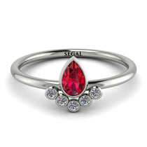 Pear Shaped Stacking Diamond Ring - Brianna No. 12 image 1
