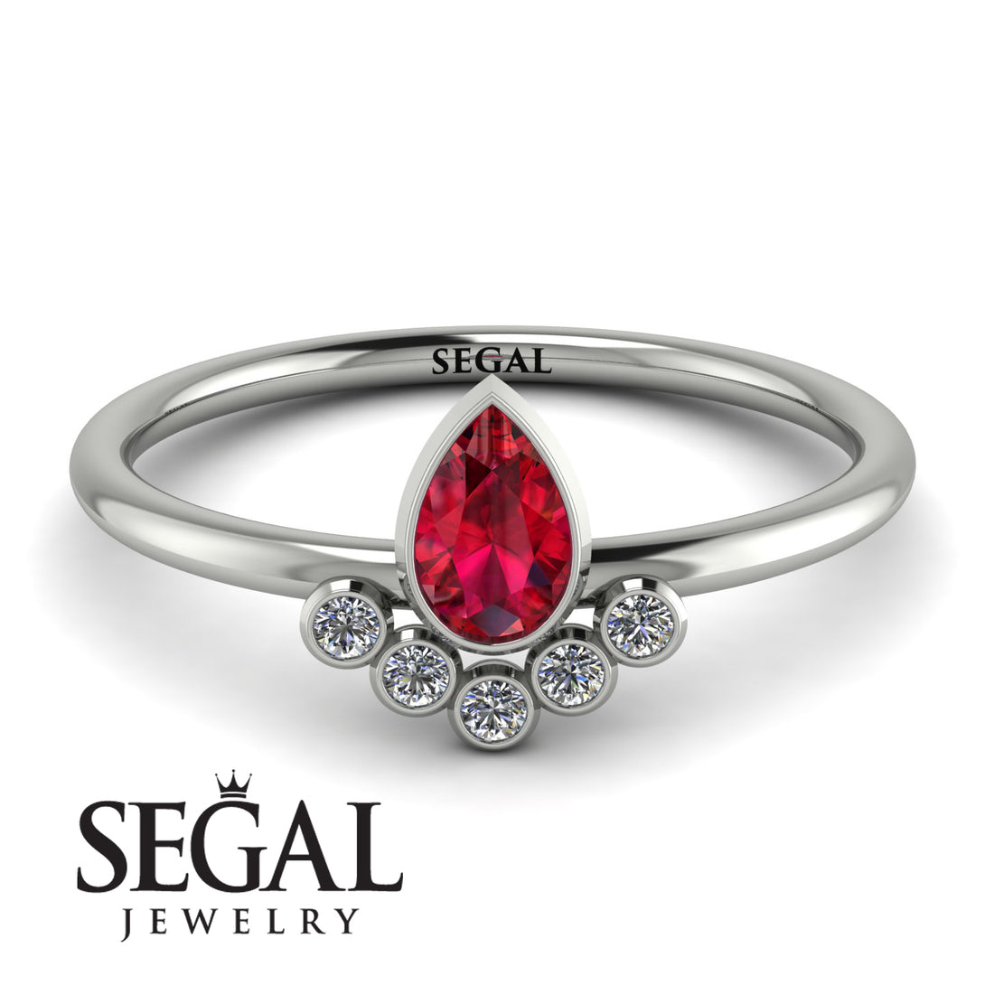 Pear Shaped Stacking Diamond Ring - Brianna No. 12