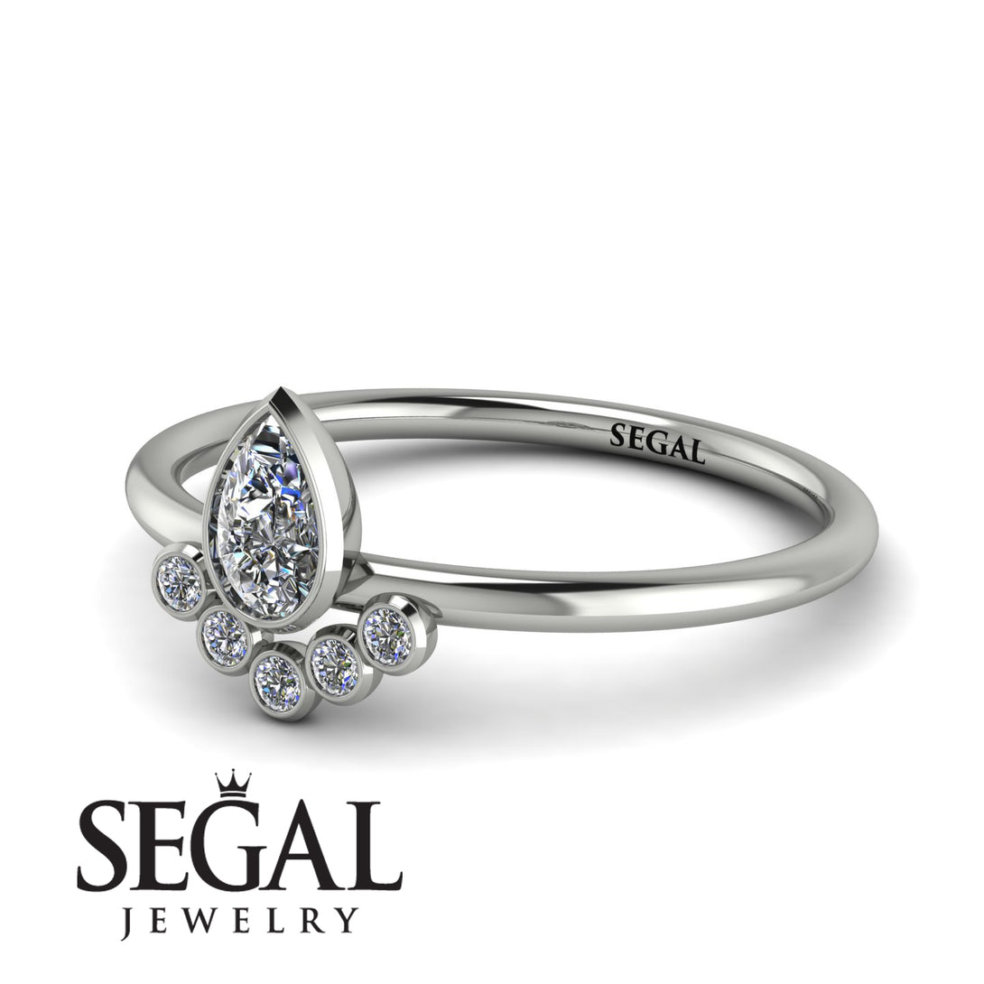 Pear Shaped Stacking Diamond Ring - Brianna No. 3