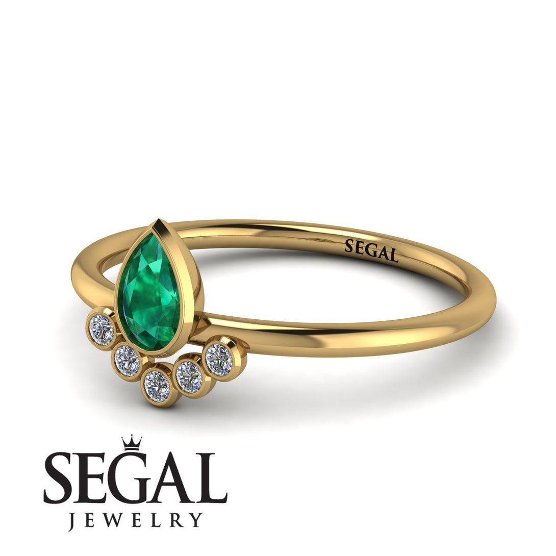 Pear Shaped Stacking Diamond Ring - Brianna No. 4