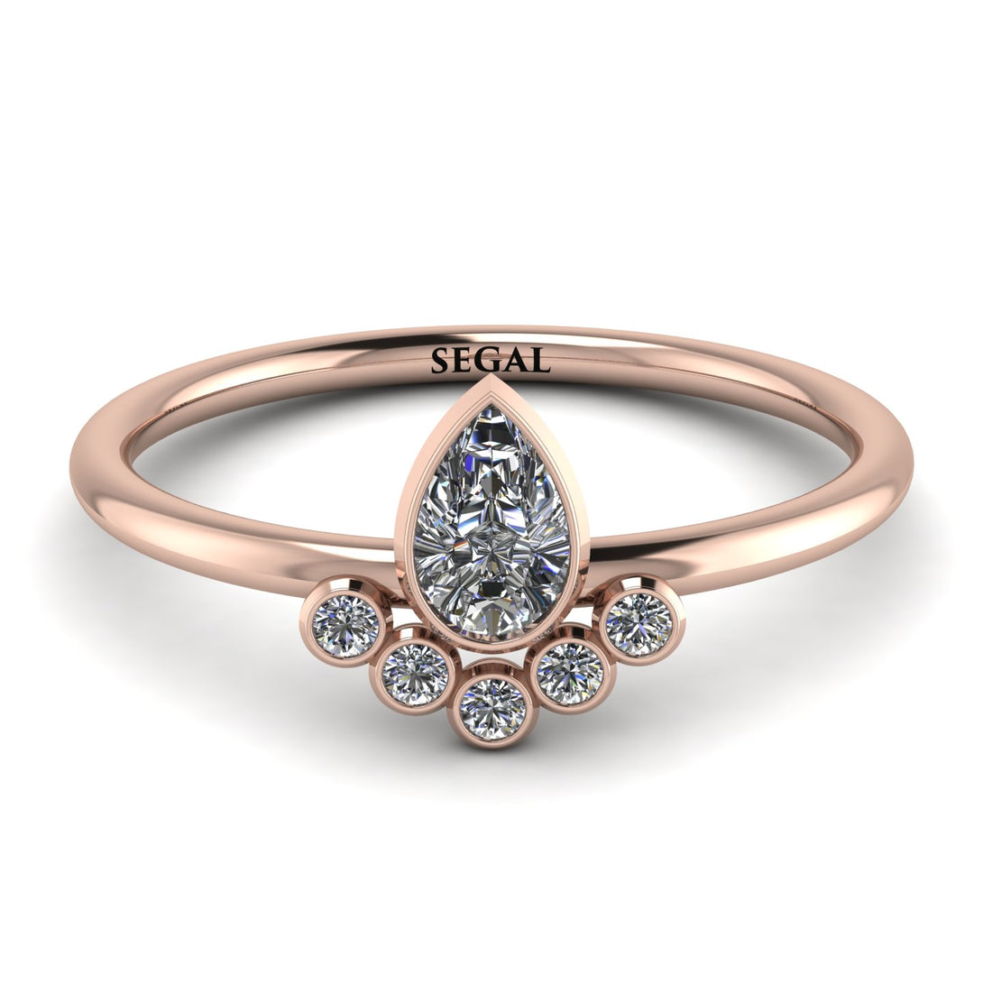 Pear Shaped Stacking Diamond Ring - Brianna No. 2