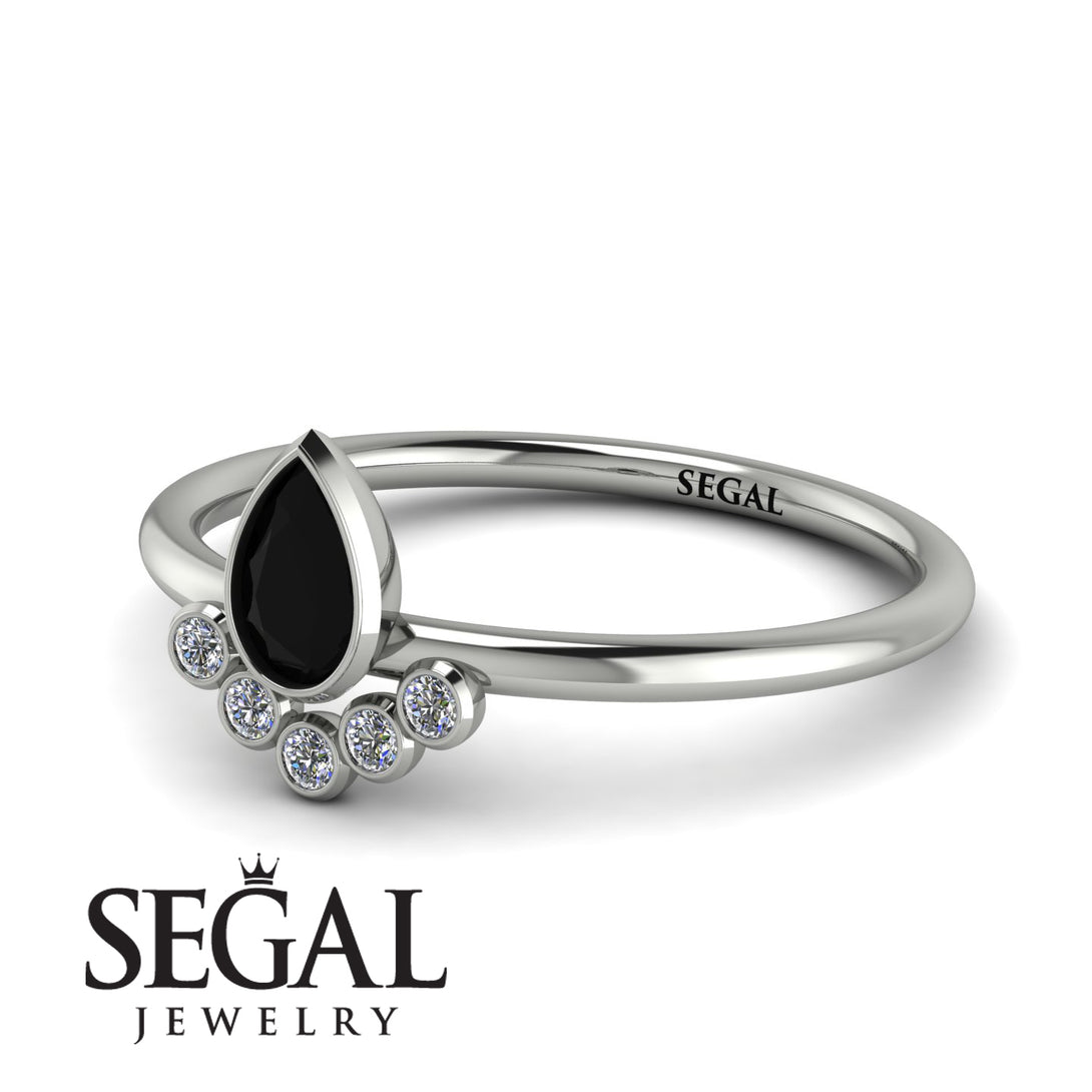 Pear Shaped Stacking Diamond Ring - Brianna No. 9