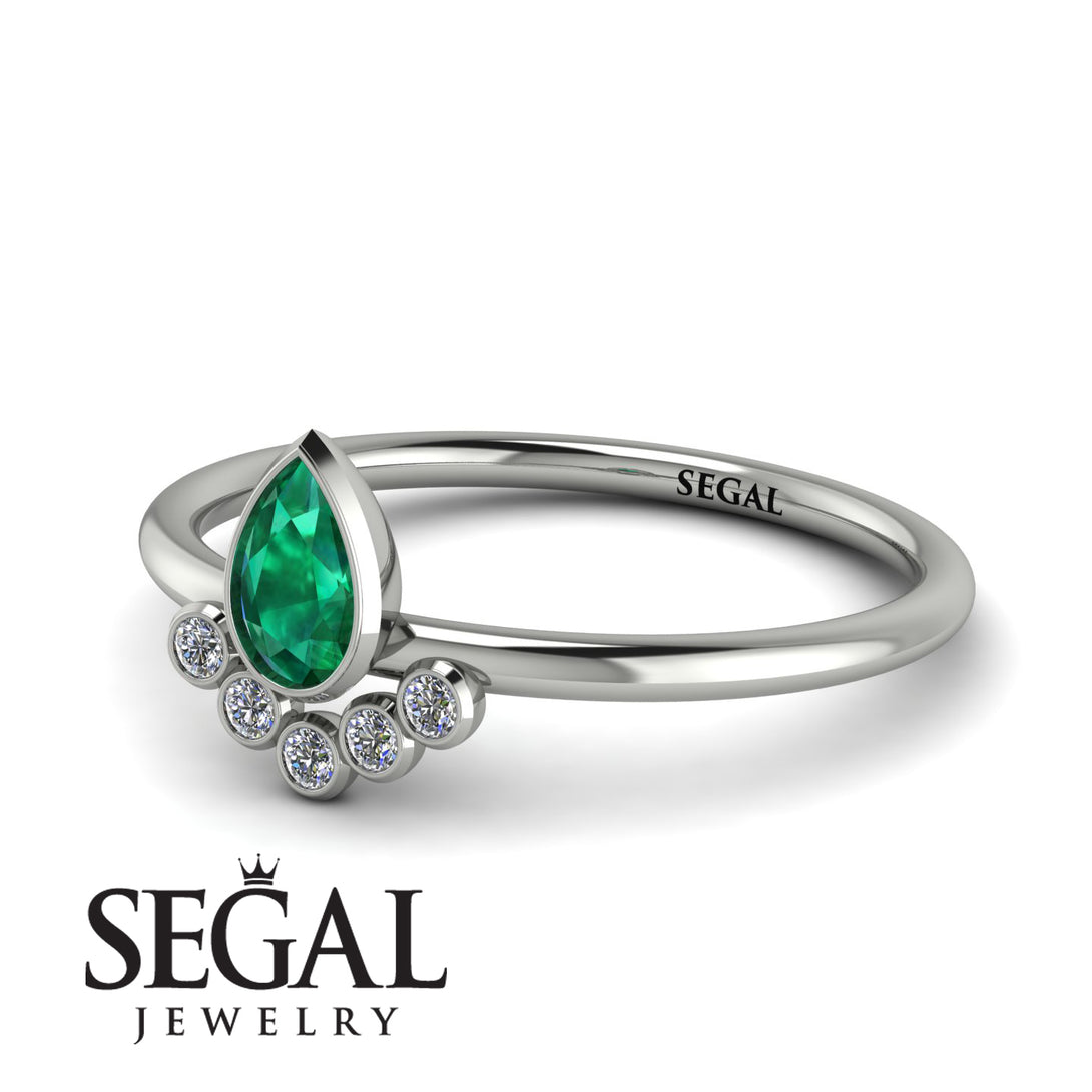 Pear Shaped Stacking Diamond Ring - Brianna No. 6