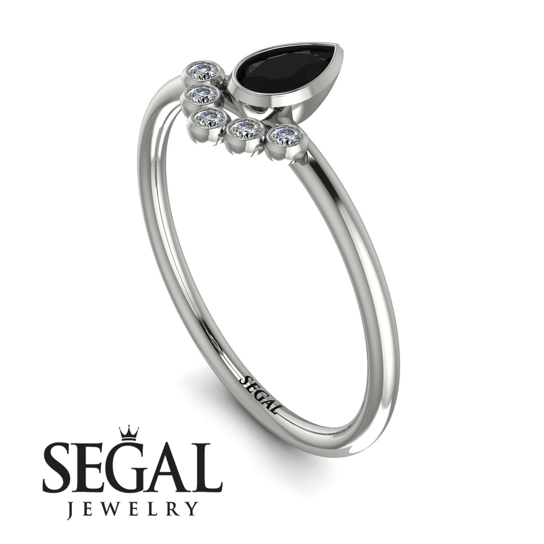 Pear Shaped Stacking Diamond Ring - Brianna No. 9