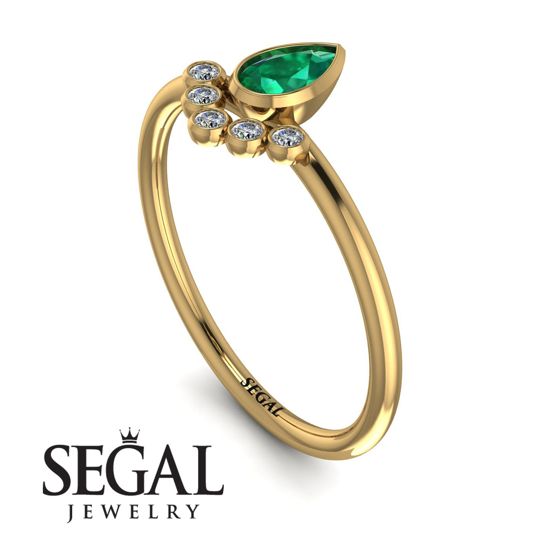 Pear Shaped Stacking Diamond Ring - Brianna No. 4