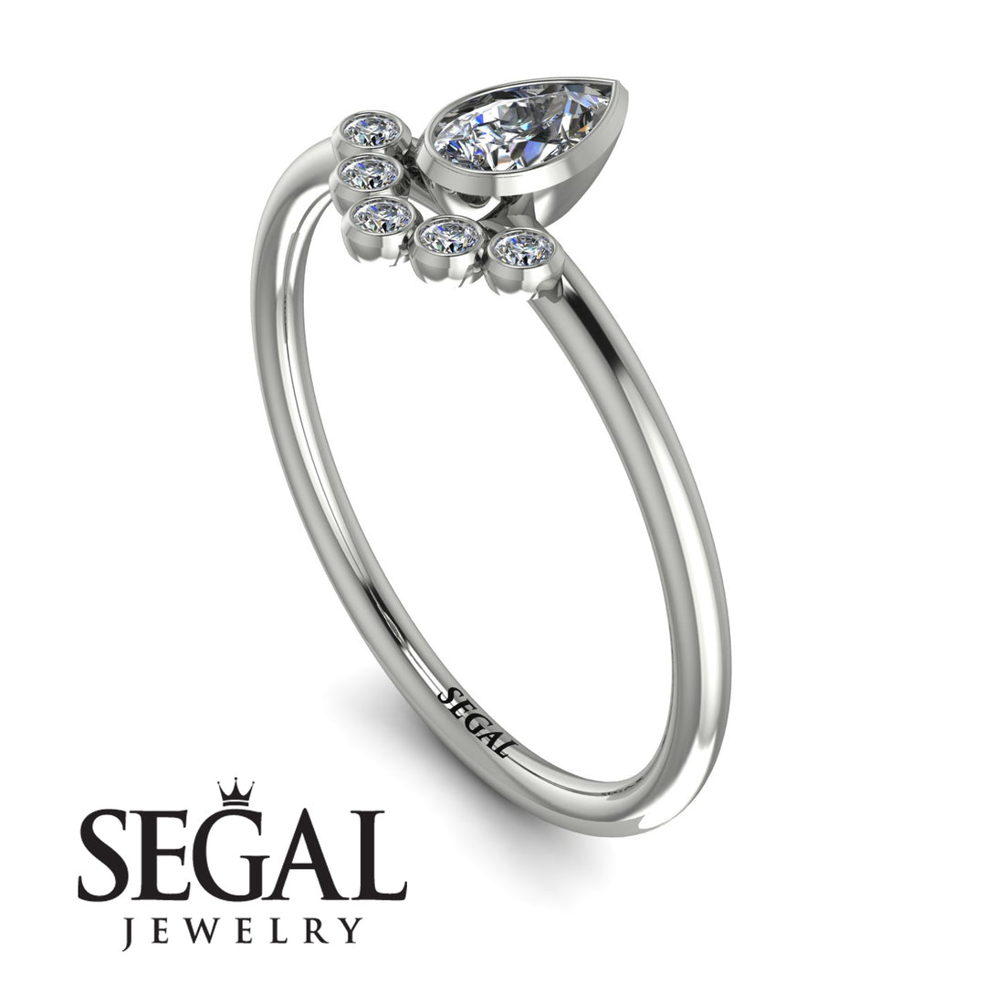 Pear Shaped Stacking Diamond Ring - Brianna No. 3