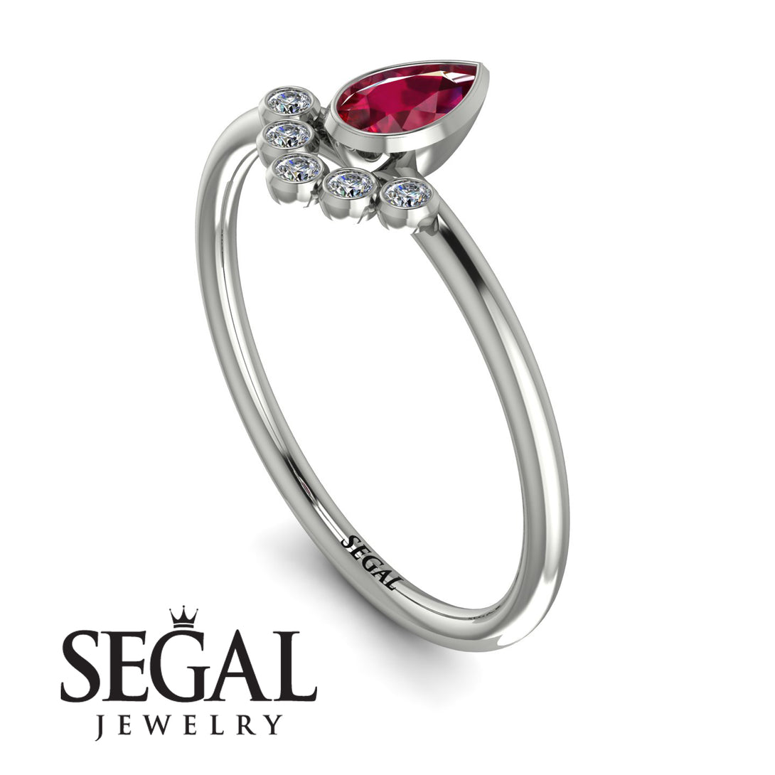 Pear Shaped Stacking Diamond Ring - Brianna No. 12