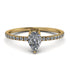 Pear Moissanite Ring With Micro Pave - Taylor No. 1